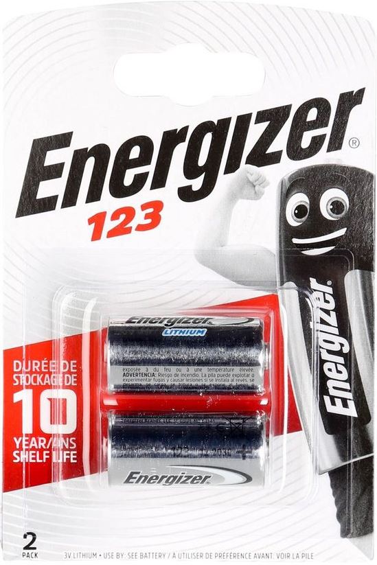 Energizer LITHIUM 3V 123 BL2 Batterie