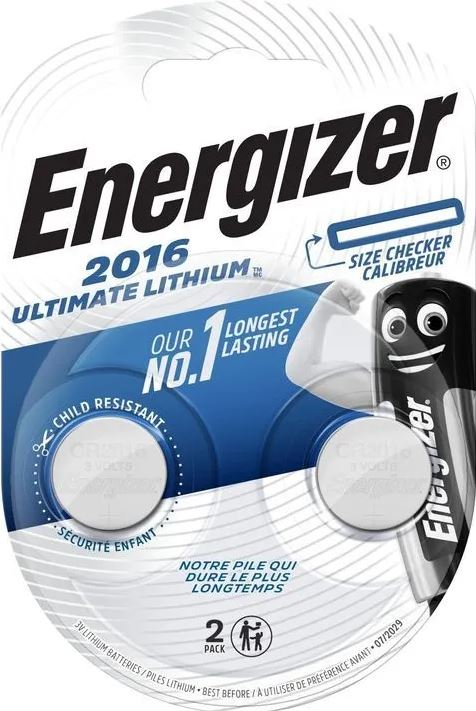 Energizer ULTIMATE LITHIUM 3V CR2016 BL2 Batterie