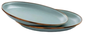 Barebones Enamel Deep Plate Set