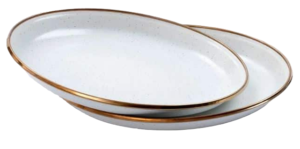 Barebones Enamel Deep Plate Set